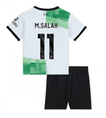 Lacne Dětský Futbalové dres Liverpool Mohamed Salah #11 2023-24 Krátky Rukáv - Preč (+ trenírky)